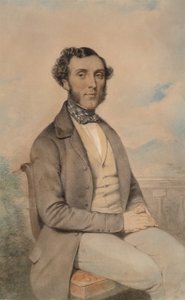 صورة رجل جالس ، 1851 (باستيل على ورق)